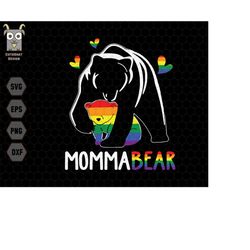 momma bear svg, free hugs mom svg, proud mom svg, say gay svg, equal rights svg, gay pride svg,trans rights, pride month