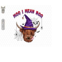 moo i mean boo png, cow halloween png, funny cow png, funny halloween png, halloween sublimation png, fall png, witch ha