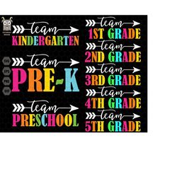 back to school svg bundle, team kindergarten svg, 1st day of school, back to school, teacherlife svg, teacher shirt, wel