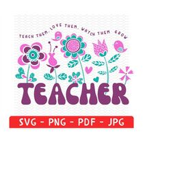 custom teacher sweatshirt png, personalized teaching gift, customized teachers svg, teacher appreciation gifts, spring b