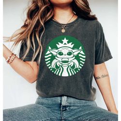 baby yoda coffee shirt, disney star wars shirt, starbuck baby yoda shirt, coffee lover gift, baby yoda shirt, coffee lov