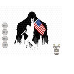 bigfoot 4th of july svg, bigfoot american usa flag, patriotic svg, bigfoot believers svg, bigfoot  sasquatch svg, patrio