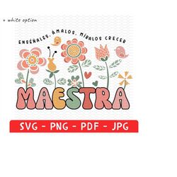 custom maestra shirt png svg, personalized teaching gift, customized maestra svg, teacher appreciation gifts, spring boh