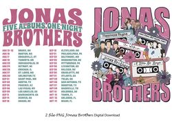 bundle 2 file jonas brothers double sided, jonas brothers tour shirt, concert 2023 retro, jonas png download