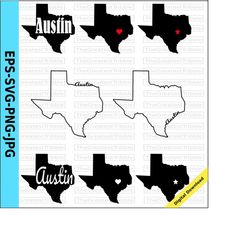 texas austin heart texas state capital star svg png jpg eps vector graphic clip art austin texas home austin outline typ