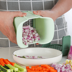 multifunctional vegetable chopper, french fries cutter, hand pressure onion dicer