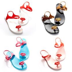 shoes zhoelala kiss lightweight silicone sandals women's summer sandals