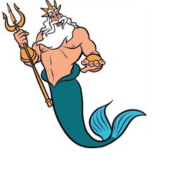 qualityperfectionus digital download - the little mermaid king triton - png, svg file for cricut, htv, instant download