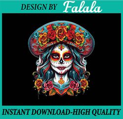 la catrina: a symbol of strength halloween design premium , happy halloween png, pumpkin png, ghost png, sublimation