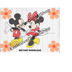 mickey mouse minnie mouse couple valentine,  cut file - digital download svg png design for cricut or silhouette cut fil