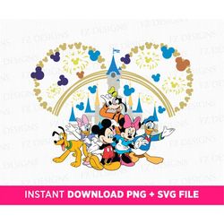 family trip 2023 svg, mouse and friends trip svg, family trip svg, magical kingdom svg, balloons and kingdom svg, png fi