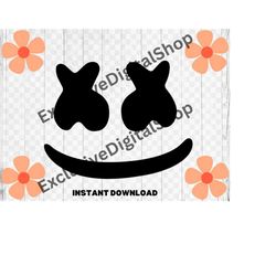dabbing marshmallow face,  smile  cut file - digital download svg png design for cricut or silhouette cut file instant v