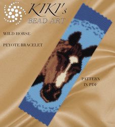 peyote beading pattern bracelet pattern wild horse peyote pattern design 2 drop peyote in pdf instant download diy