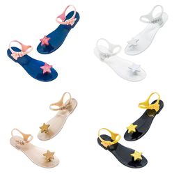 shoes zhoelala stars new lightweight silicone sandals women's summer sandals