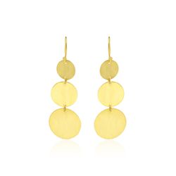 the discs earring brass metal jewelry dangle drop hook earrings light weight metal geometric jewelry round circle earrin