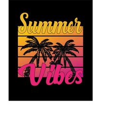 qualityperfectionus digital download - summer vibes - svg file for cricut, htv, instant download