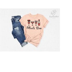 minnie bar t-shirt, disney drinking tee, drinking around the world outfit, disney  and dine shirt, drinks lover tee, min