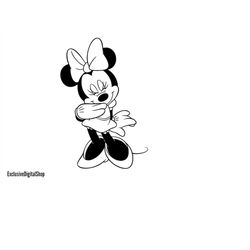 minnie mouse cute svg, mouse svg, cut file - digital download svg dxf eps png pdf design for cricut or silhouette cut fi