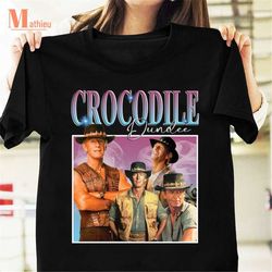 crocodile dundee homage t-shirt, crocodile shirt, comedy film shirt, 90s movie shirt, paul hogan shirt, michael dundee s