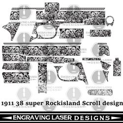 engraving laser designs 1911 38 super rockisland scroll design