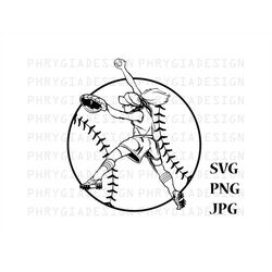 softball girl svg png , softball shirt , softball clipart , digital download , instant download