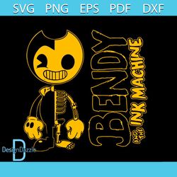 Bendy Ink Machine Svg, Funny Horror Svg, Png Dxf Eps Digital