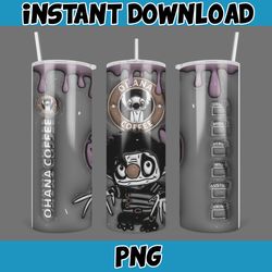 3D Inflated Halloween Season Sublimation Tumbler Design Download PNG, 20 Oz Digital Tumbler Wrap PNG (103)