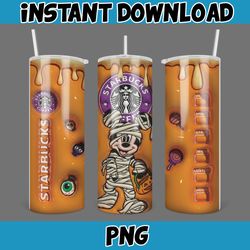 3D Inflated Halloween Season Sublimation Tumbler Design Download PNG, 20 Oz Digital Tumbler Wrap PNG (65)