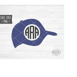 instant svg/dxf/png baseball cap monogram svg, baseball svg, baseball hat svg, sports svg, son, love baseball svg, t-bal