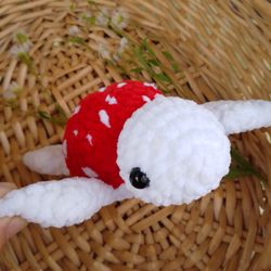 plush turtle - toadstool crochet. amigurumi plush turtle