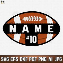 football svg, football name frame svg, football svg, football clipart, football cricut, football vector, football monogr