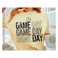Baseball Game Day Png Svg Distressed - Grunge Baseball Leopard Print Shirt Design Cut File for Cricut Silhouette Eps Dxf