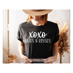 XoXo Svg, Hugs and Kisses Png, Valentine's Day Cut File For Cricut, Silhouette,  Women's Shirt Dxf Eps Png Cute Kid Quot