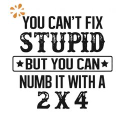 you can not fix stupid but you can numb it with a 2 x 4 svg, trending svg, you can not fix stupid svg, you can numb svg,