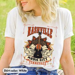 Country Concert Shirt, Retro Nashville Music City T shirt, Aesthetic shirt, Tennessee Graphic T shirt, Nashville, Countr