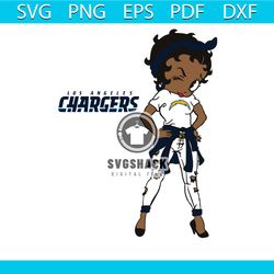 Los Angeles Chargers Betty Boop Girl Svg, Sport Svg, Chargers Girl Svg, NFL Svg, American football team