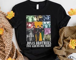 jonas brothers five albums one night tour shirt fan perfect gift idea for men women gift unisex tshirt