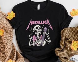 metallica heavy metal band skeleton tour shirt fan perfect gift idea for men women gift unisex tshirt