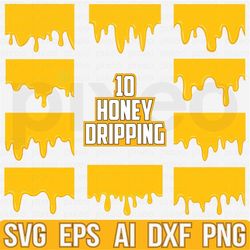 honey drip svg, dripping borders svg, honey bee svg, honey comb svg, honey shirt svg, honey clipart, dripping svg cricut