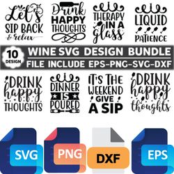 wine svg design bundle