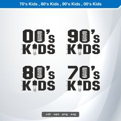 90s kids svg digital vector