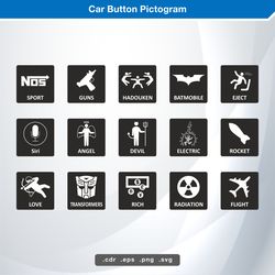 car button pictogram svg digital vector