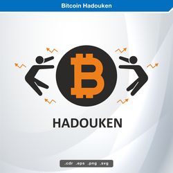 bitcoin hadouken svg digital vector