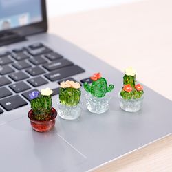 4 pcs creative simulation cactus plant decor