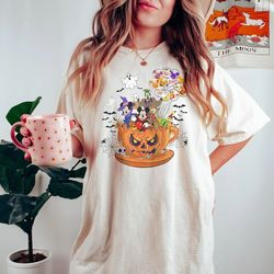 disney characters halloween shirt, mickey and friends halloween shirt, pumpkin mickey, disney shirt, disney halloween