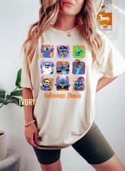 stitch halloween moods shirt, stitch halloween shirt, disney spooky shirt, disney halloween shirt, trick or treat