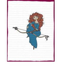 merida brave filled embroidery design 2 - instant download