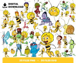 bundle layered svg, maya the bee svg, children svg, love svg, digital download, clipart, png, svg, cricut, cut file