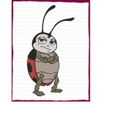 francis a bugs life filled embroidery design 2 - instant download