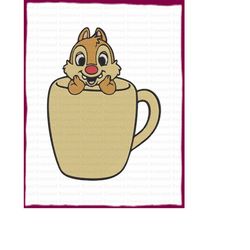 chip and dale fill embroidery design 32 - instant download